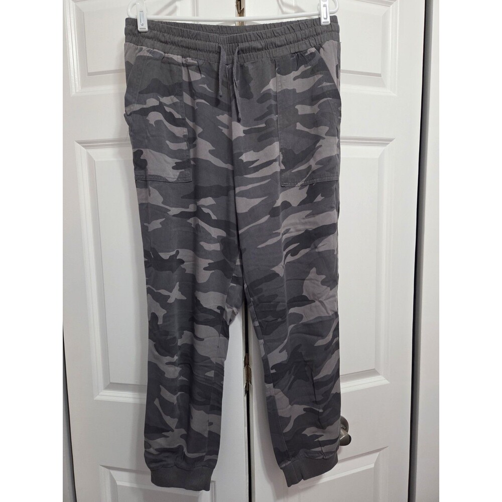 Splendid Supersoft Women's Drawstring Jogger Casual Camo Pants Size Large